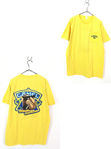 古着 80s USA製 CAMEL 「Smooth character」 グラフィック ポケット Tシャツ ポケT XL 古着