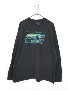 古着 16s Patagonia フィッツロイ プリント 長袖 Tシャツ ロンT L 古着