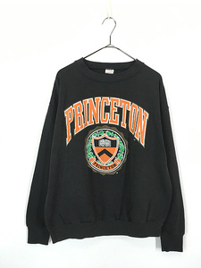 古着 90s USA製 PRINCETON 2段 カレッジ スウェット トレーナー XL 古着