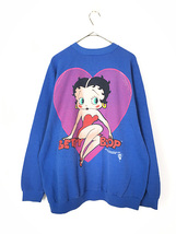 古着 90s USA製 BETTY BOOP ベティー ブープ 両面 スウェット トレーナー XL位 古着_画像3