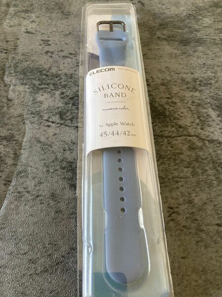 エレコム AW-45BDSCGNV Apple Watch 45 44 42mm バンド シリコン ニュアンスカラー ネイビー