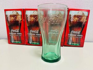 未使用 非売品 4個セット コカコーラ コンツアーグラス Coca Cola Contour Glass W24