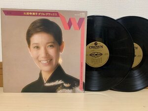 即決2LP 水前寺清子 ダブル・デラックス かあさん ねんがら子守唄 CROWN レコード GW-9103～9104 L11