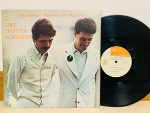 即決LP LOVE DEVOTION SURRENDER CARLOS SANTANA カルロス・サンタナ ジョン・マクラフリン 魂の兄弟たち レコード SOPL-200 L14