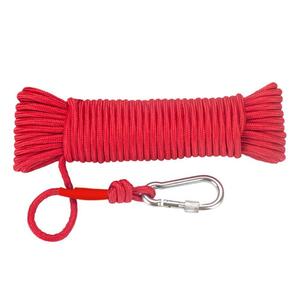 高弾性　ナイロンロープ　8mm　キャンプ　アウトドア　アクティビティ用　20m Escape Rope　Red