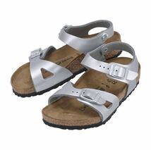 新品　15cm 24 BIRKENSTOCK ビルケンシュトック Rio Kids 0731483 Silver キッズ サンダル シルバー リオキッズ　ビルケン_画像2