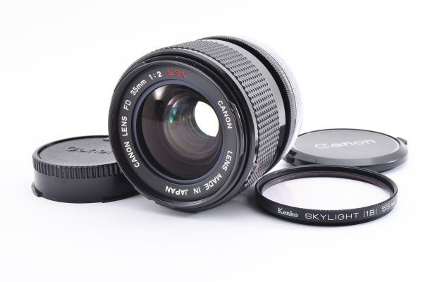 美品Canon キャノンFD 35mm f/2 S.S.C. SSC MF Wide Angle Lens 