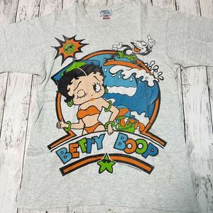 90s USA製 BETTY BOOP ベティー Fleischer Studios Inc プリント ビンテージ 半袖Tシャツ FLUIT OF THE LOOM