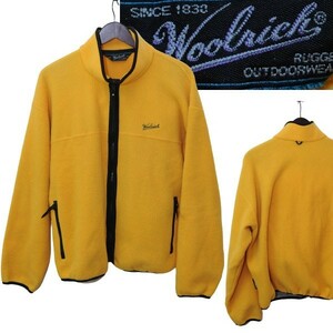 ★【希少 日本製】Woolrich ウールリッチ ポリエステル フルジップ POLARTEC ポーラテック フリースジャケット LL(XL相当) イエロー系 USED