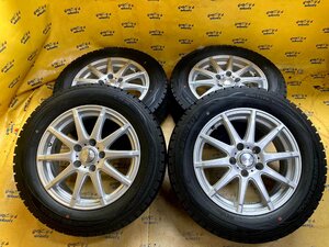 K-691☆215/60R16 DUNLOP WINTERMAXX WM01 2019年製☆社外ホイール 16x6.5J+53 5/114.3 ☆スタッドレス☆ヴェゼル エスティマ オデッセイ