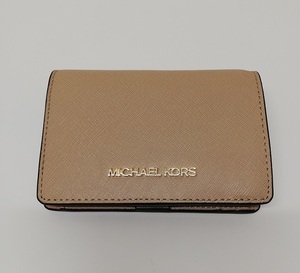 新品未使用！ マイケルコース 二つ折り財布 ベージュ ウォレット MICHAEL KORS