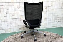 GMGT24D○okamura / オカムラ BARON バロンチェア オフィスチェア 事務椅子 スタンダードメッシュ ブラック 定価約12万_画像6
