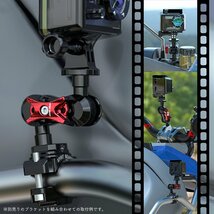 汎用 アクションカメラ マウント GoPro対応 オートバイ自転車に ブラケット ステー アダプター M8ボルト アクセサリー S-941_画像2