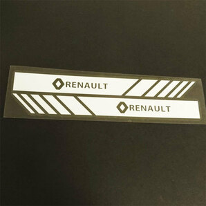 RENAULT ルノー ドアミラーステッカー シルバーホワイト１セット の画像1