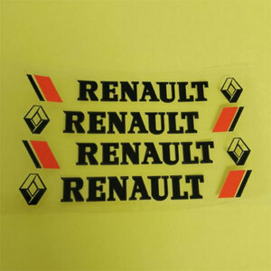 RENAULT 　Renault　 ステッカー ４個組(Black文字） 