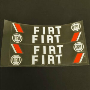 FIAT Fiat sticker 4 piece collection ( white character )