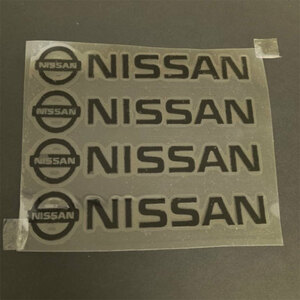 NISSAN Nissan sticker black ( black ) largish 4 piece collection 1 sheets 