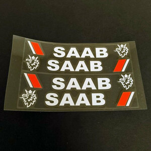 SAAB 　サーブ　ステッカー ４個組　(白文字） 1枚