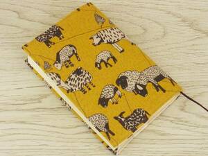 [ library book@] gum band . attaching book cover pocketbook cover * Northern Europe sheep * mustard yellow 