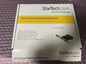 【送料無料】 StarTech.com ギガビットイーサネット2ポート増設PCIeネットワークLANカード 2x Gigabit Ethernet 1000Mbps NIC ST1000SPEXD4