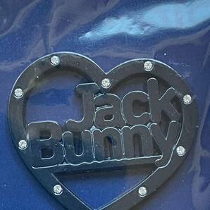 送料無料ジャックバニーbyパーリーゲイツROUND BIGマーカーハート型Jack Bunny型抜きキラキラ装飾付メタリックBlack unisex(お買得)新品の画像2