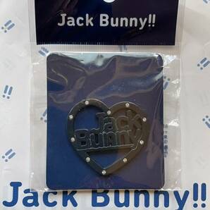 送料無料ジャックバニーbyパーリーゲイツROUND BIGマーカーハート型Jack Bunny型抜きキラキラ装飾付メタリックBlack unisex(お買得)新品の画像1