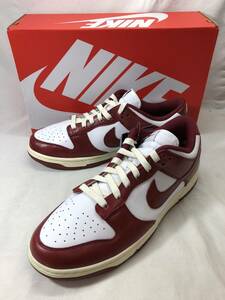 ■未使用 Nike WMNS Dunk Low PRM Team Red White ナイキ ウィメンズ ダンク ロー チームレッド ホワイト FJ4555-100 メンズ27cm ●230822