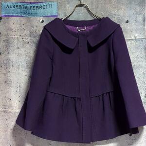 ALBERTA FERRETTI Alberta * Ferretti va- Gin wool short coat high class brand jacket regular price approximately 10 ten thousand 