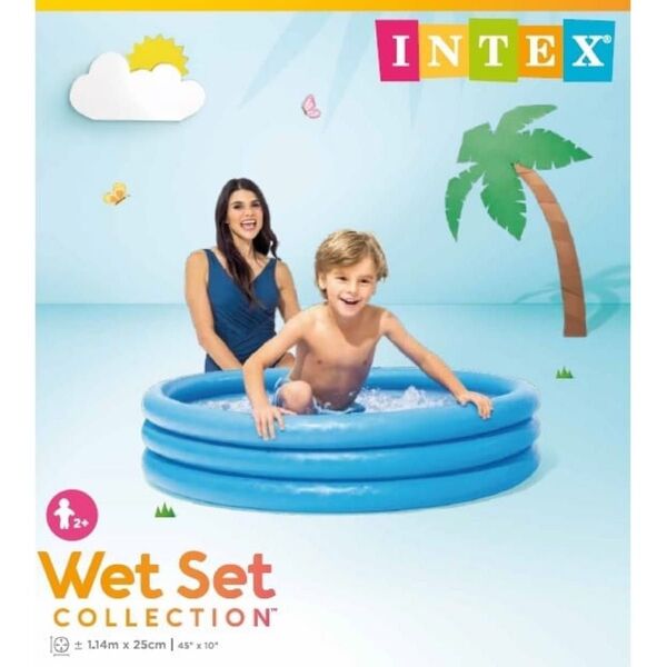 【新品】INTEX クリスタルブルー ビニールプール 114×25cm