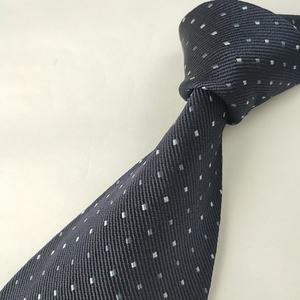 ARMANI COLLEZIONI Armani silk necktie dot pattern navy series h56