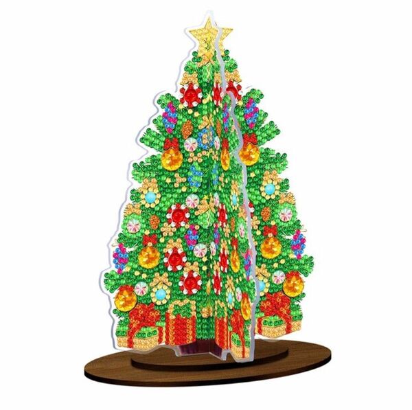 ダイヤモンドアート クリスマスツリー 立体的 プレゼントボックスタイプ