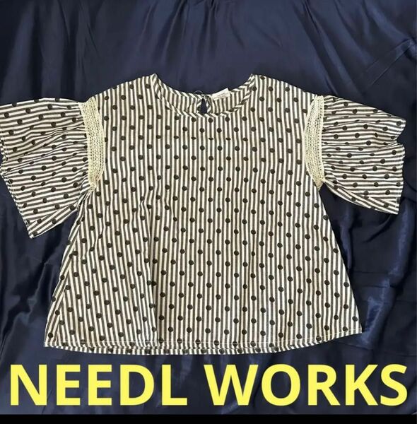 【美品】NEEDL WORKS ニードルワークス　プルオーバーワークス 半袖チュニック トップス