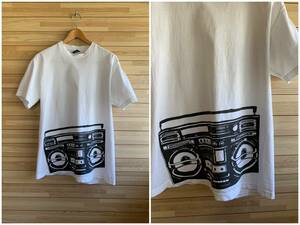 #セール★送 230★訳あり★STUSSY ステューシー OLD TEE オールド Tシャツ ビンテージ★サイズ M★BOOM BOX RADIO CASSETTE PLAYER