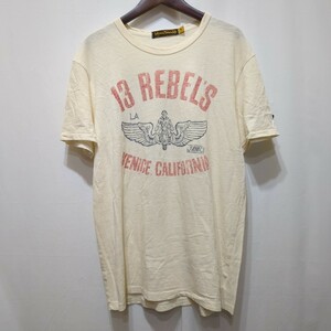 【送料370円】ジョンソンモータース Johnson Motors プリント Tシャツ メンズS スティーブマックイーン 13 REBELS バイク ロック ⑧