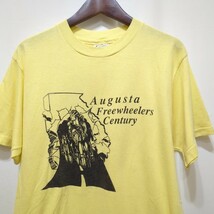 【送料370円】80年代 ヘインズ Hanes プリントTシャツ メンズ M 半袖 ヴィンテージ ビンテージ 80s Vintage イエロー 黄色_画像2