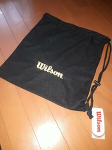 新品 ブラック 黒 ウィルソン Wilson 布製収納ケース グラブ収納袋 グローブケース 道具入れ アンパイア 野球 スパイクシューズ 審判 