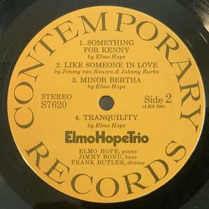 【送料込】【1971 US Reissue】Elmo Hope Trio - With Jimmy Bond & Frank Butler LP Stereo Remasteredの画像4