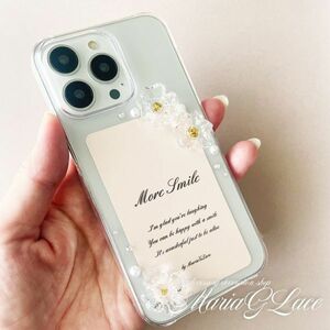 iPhone13 pro スマホケース ClearFlowe レジン 韓国風 全機種対応 デコ スマホカバー キラキラ かわいい 透明 クリア ハード
