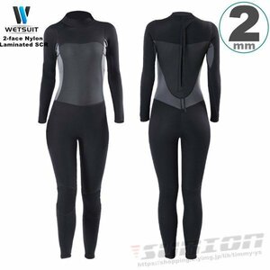  wet suit 2mm lady's surfing full suit back Zip neoprene diving fishing 