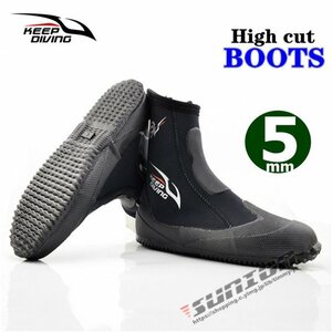  wet suit man and woman use diving boots 5mm is ikatto zipper boots marine shoes Diving Wetsuits