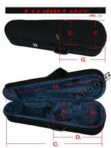 VIOLIN CASE バイオリンケース 楽器 管楽器 600Dオックスフォード 軽量 防撥水 ケース 三角型 3WAY リュック_画像3