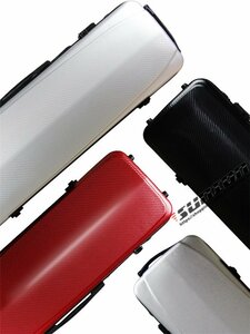 VIOLIN CASE バイオリンケースサイズ 4/4 楽器 管楽器 カーボンファイバー製 軽量 堅牢 ケース クッション付き 3