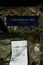 ☆国産☆トゥモローランド【TOMORROWLAND】コットン長袖シャツ 花柄シャツ XS カーキ系　オリーブ系_画像6