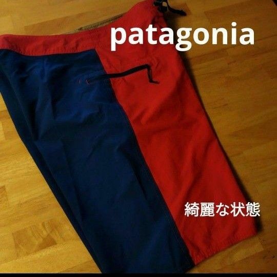 Patagonia/パタゴニア　ハーフパンツ 前面/赤　後面/ネイビー