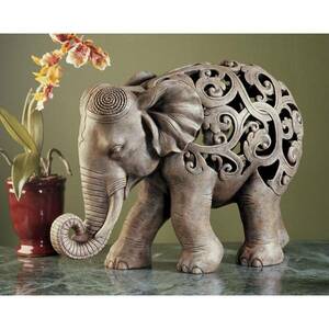 個性的な象のインド彫刻 ゾウ置物インテリア彫刻オブジェ装飾品調度品東洋彫刻エスニックエキゾチックアジアン雑貨デザイン東洋風彫像