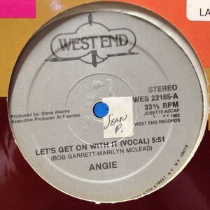 12inchレコード　ANGIE / LET'S GET ON WITH IT