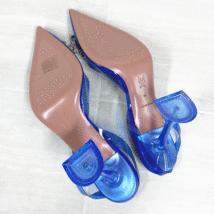 【HM R-8】未使用　AMINA MUADDI/アミナ モアディ　BEGUM GLASS PVC SLINGBACKS 95mm パンプス　スリングバックストラップ　ブルー　39_画像4