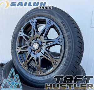 10月発送 スタッドレス タフト デリカミニ スペーシアギア SAILUN WSL2 165/65R15 新品 タイヤホイールセット 15インチ 4本セット