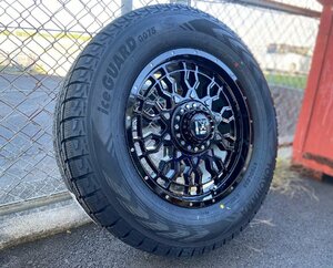 国産スタッドレス ハイラックス サーフ パジェロ 17インチ ヨコハマ アイスガード G075 265/65R17 タイヤホイールセット 1台分