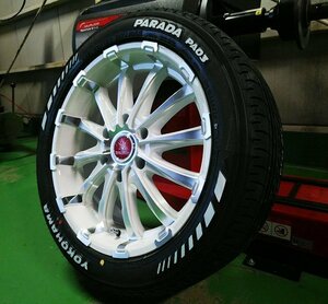 ハイエース HIACE 200系 タイヤホイール 18インチ BD12 YOKOHAMA PARADA ホワイトレター 225/50R18 車検対応 バン規格適合